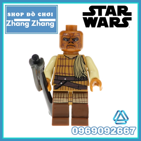 Đồ chơi Xếp hình Star Wars Skywalker - Han Solo - Yoda Admiral  - Rebellion - Sabine - Rose - Jabba Minifigures POGO PG8115