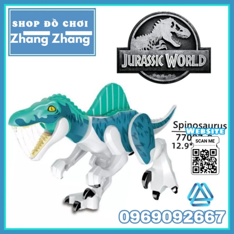 Xếp hình công viên khủng long trong phim Jurassic World Triceratops - Tyrannosaurus Lego Minifigures YG77087