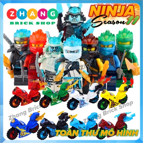 Đồ chơi xếp hình xe đua kèm Kai Nya - Jay Lloyd - Cole Zane - General Vex - Ice Empere Ninja Minifigures PRCK 61082