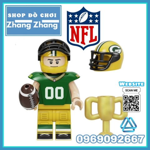 Đồ chơi xếp hình Cầu thủ bóng bầu dục Mỹ Batch of NFL Minifigures Kopf KF6139
