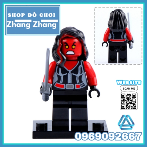 Xếp hình Captain America - Super Adaptoid - SpiderBoy - She Hulk - Hammer - Coulson Marvel Lego Minifigures Xinh X0151