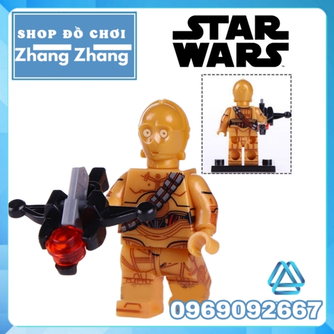 Xếp hình Star Wars C-3PO  - Ben Skywalker - Tarfful - Han Solo - Paz Vizla - Palpatine - Obi-wan Lego Minifigures WM6091