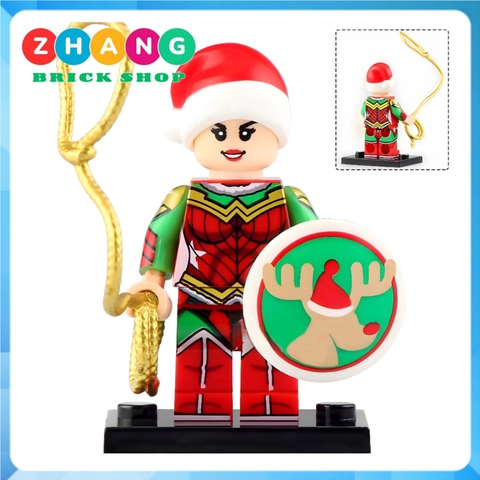 Xếp hình Giáng sinh Christmas Batman - Superman - Iron Man - Thanos - Deadpool - Harley Quinn Lego Minifigures WM6104