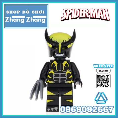 Đồ chơi xếp hình người nhện Spider man gồm Symbiote - Venom - Iron man - Deadpool - Wolverine Minifigures Kopf KF6054