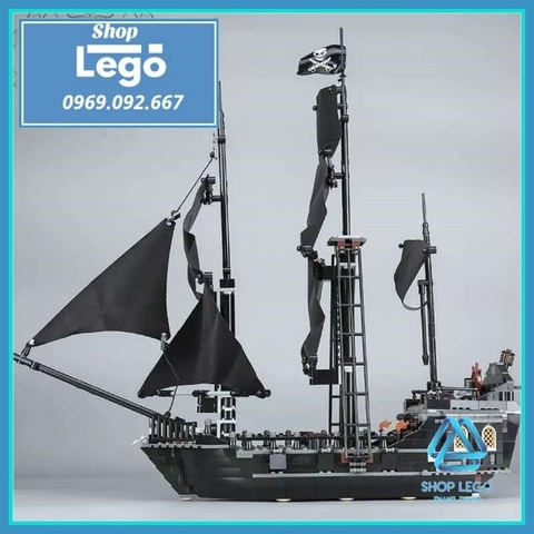 [858 hình] Xếp hình tàu Black Pearl Ship trong Cướp biển Caribbean Pirates of the Caribbean Lego Minifigures KK19001