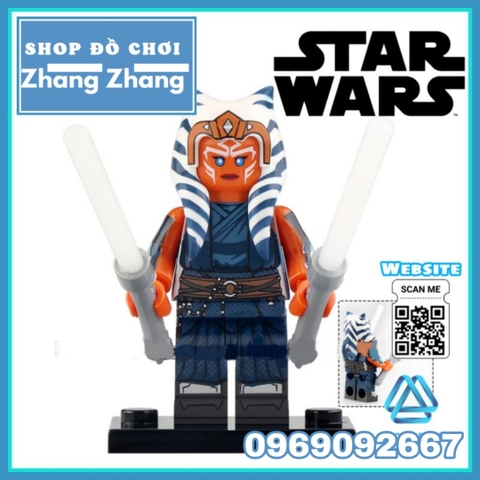 Xếp hình Mô hình Ahsoka  - Dark Trooper - Mandalorian - Moff - Boba Fett - Luke Skywalker - Jawa Lego Minifigures WM6121