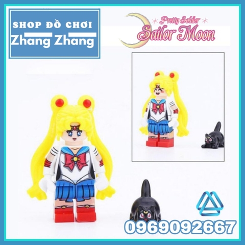 Xếp hình Sailormoon Mars Venus Mercury Jupiter Chiba Mamoru thủy thủ mặt trăng Lego Minifigures JY106