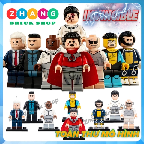 Mô hình nhân vật Invincible Mark Grayson Thragg Lukean Prisoner Cecil Stedman The Immortal Mohawk KDL860 Zhang Brick Shop