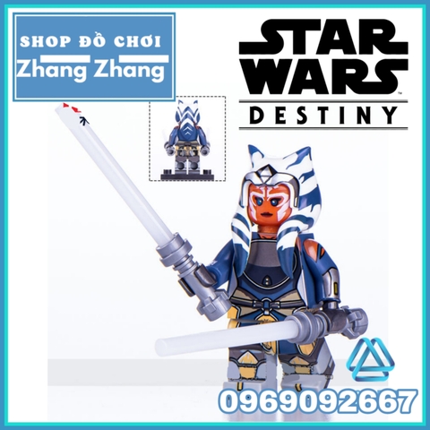 Xếp hình Star Wars Ahsoka Tano trong chiến tranh giữa các vì sao Mandalorian Lego Minifigures WM2114