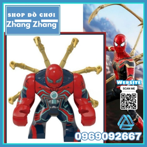 Xếp hình Spider Man người nhện loại to Lego Minifigures Kopf KF6092 KF1172