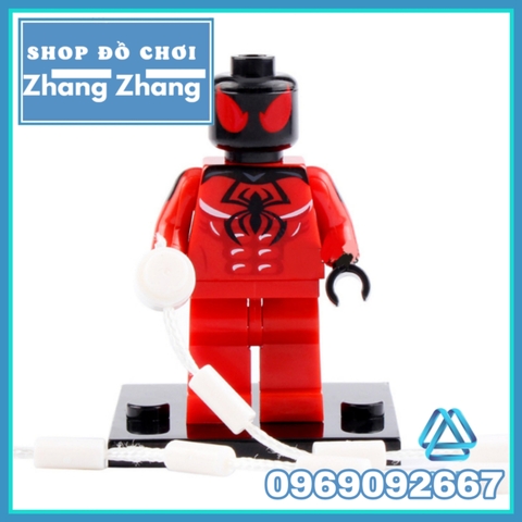 Xếp hình Scarlet Spider Woman SpiderMan Iron Spider Doc Ock Green Goblin Noir Home Coming Lego Minifigures Xinh X0107