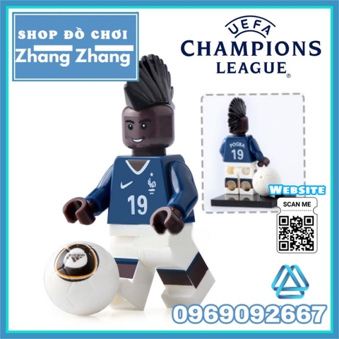 Đồ chơi xếp hình Messi Ronaldo - Neymar JR - Pogba Ibrahimovic - Chicharito Ozil - Beckham Minifigures Kopf KF6032