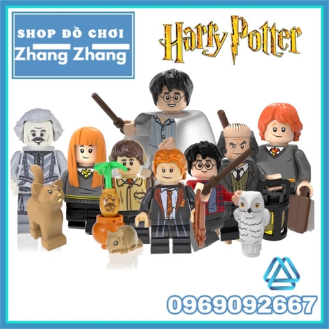 Đồ chơi xếp hình Harry Potter - Ron Weasley - Susan Bones - Argus Filch Minifigures POGO PG8178