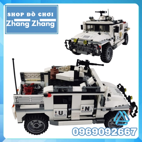 Đồ chơi Xếp hình Xe hummer quân sự Liên hiệp quốc Enlighten 3205