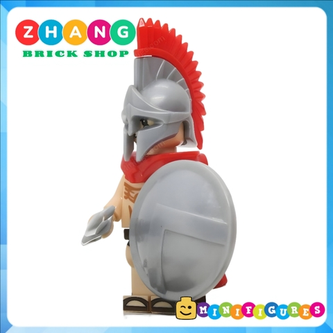 Xếp hình Spartacus Gladiator Chiến binh bộ binh kiếm bạc Lego Minifigures Xinh X0164 xh649