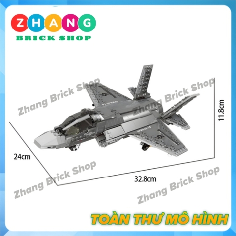 Đồ chơi xếp hình tiêm kích tàng hình F-35 Lightning Minifigures Xingbao XB06026