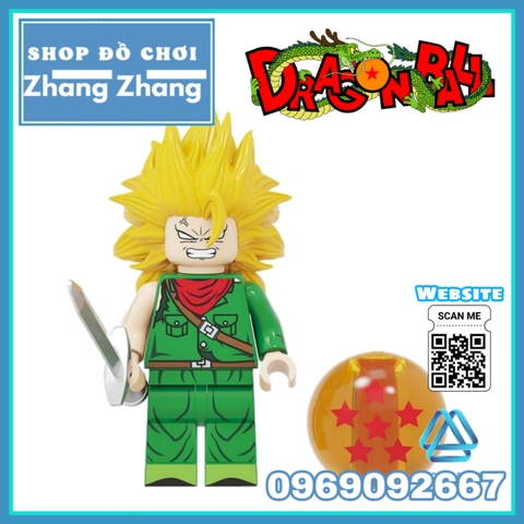 Xếp hình Broly Torankusu Gogeta Goku tuyển tập 7 viên ngọc rồng Dragon Ball Lego Minifigures Kopf KF6098