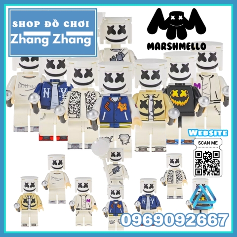 Xếp hình huyền thoại âm nhạc DJ Marshmello Lego Minifigures Kopf KF6089