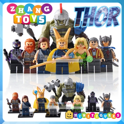 Xếp hình Thor Ragnarok - Amora - Jane Foster - Hulk - Loki Sakaarian Vonstagg - Grand Master Lego Minifigures Xinh X0165