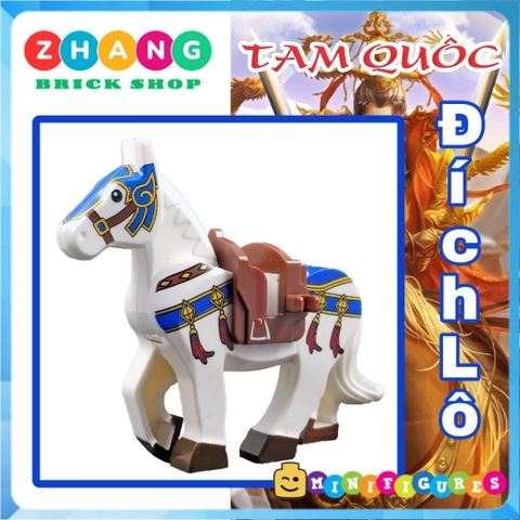 Xếp hình ngựa chiến tam quốc Đích Lô của Lưu Bị mới nhất 2020 Lego Minifigures Xinh XH1583 x1583