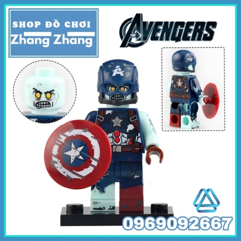 Đồ chơi xếp hình Marvel What-If Marvel Zombie gồm Captain America - Iron man - Wong - Hawkeye Minifigures Xinh X0325