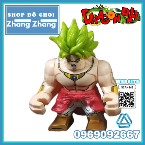 Xếp hình Broly Siêu saiyan hủy diệt trong Dragon Ball Z Songoku Bigfig Lego Minifigures Kopf Kf6073 Kf753