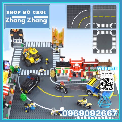 Xếp hình Lego Mô hình đường Baseplate Street Lepin King No 8810 8813