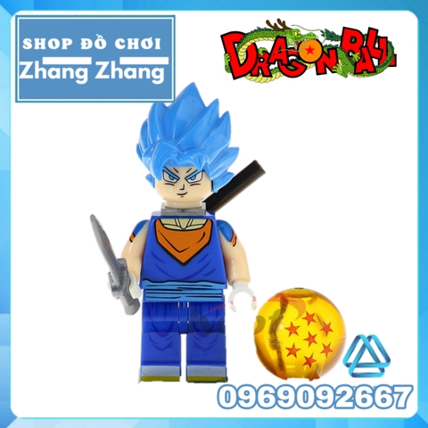 Xếp hình 7 viên ngọc rồng - Dragon Balls Songoku Lego Minifigures Kopf KF8023