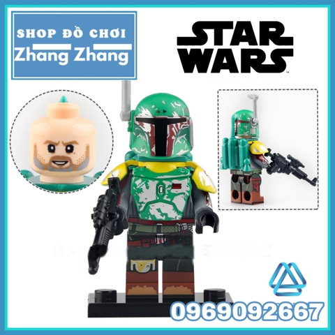 Đồ chơi xếp hình Star Wars gồm Peli Motto - Fennec Shard - Boba Fett - Greef Karga - Jango Fett Minifigures WM6122