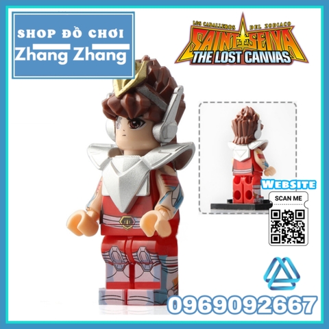 Xếp hình Athena - Pegasus - Cygnus Hyoga - Shiryu - Ikki trong Saint Seiya Lego Minifigures POGO PG8128
