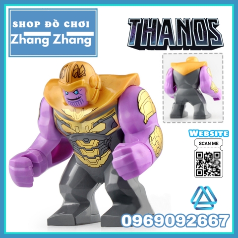 Xếp hình ác nhân Thanos trong Avengers Endgame Bigfigures Lego Minifigures LeLe EG133