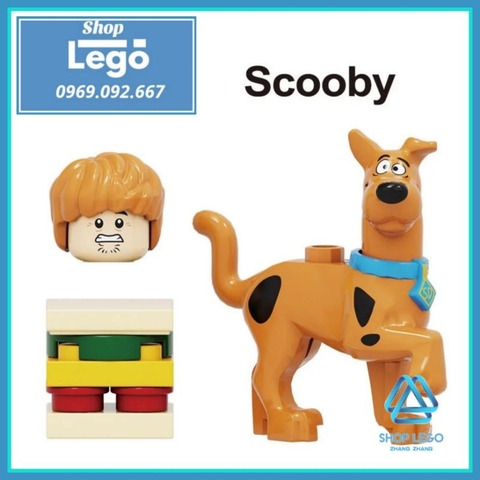 Xếp hình nhân vật hoạt hình Shaggy and Scooby Doo Lego Minifigures Kopf KF1358