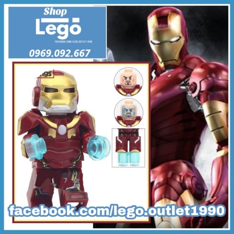 Xếp hình Iron Man Armor Suit Mark 33 Avengers Siêu anh hùng Marvel Lego Minifigures MG0017