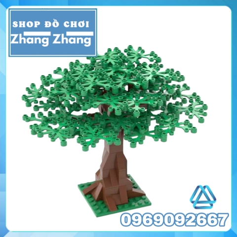 [104 hình] Xếp hình cây cổ thụ xanh lá trong công viên thành phố Moc Lego kèm hướng dẫn đầy đủ