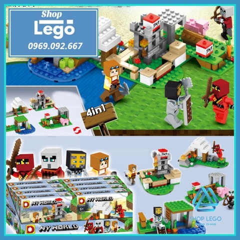 Xếp hình Mineblock mô phỏng trò chơi Minecraft dành cho bé Lego Minifigures DLP Dlp548