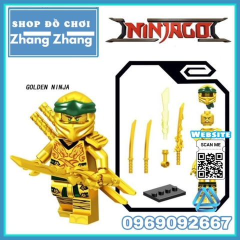 Xếp hình Ninjago Cole- Pythor- Yang- Golden Ninja- Kai- Zane Lego Minifigures PRCK GA137-142