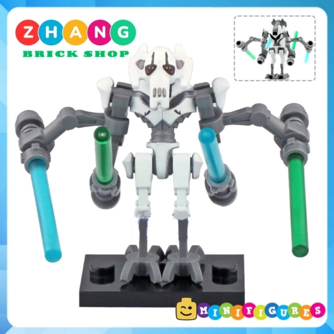 Xếp hình Star Wars gồm General Grevious - Pong Krell - Hera - Jedi - Stormtrooper Lego Minifigures Lele C032 039