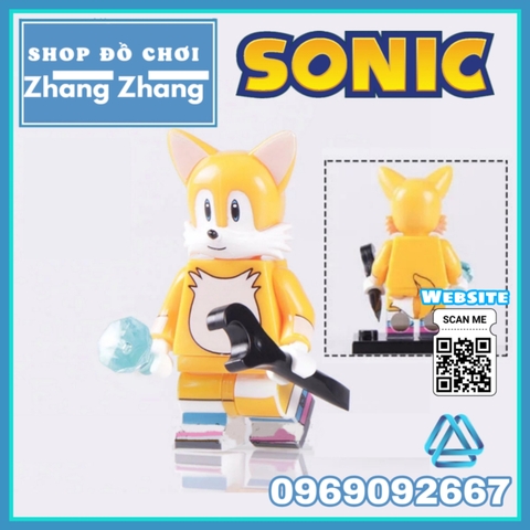 Xếp hình Amy Rose - Shadow - Metal Sonic - Knuckles - Tails - Silver Lego Minifigures WM6086
