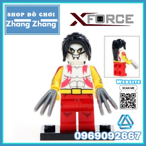 Xếp hình Forge - Domino - Omega Red - Sunfire - Radioactive Man- Pyro- Ripclaw- Union Jack Lego Minifigures POGO PG8082