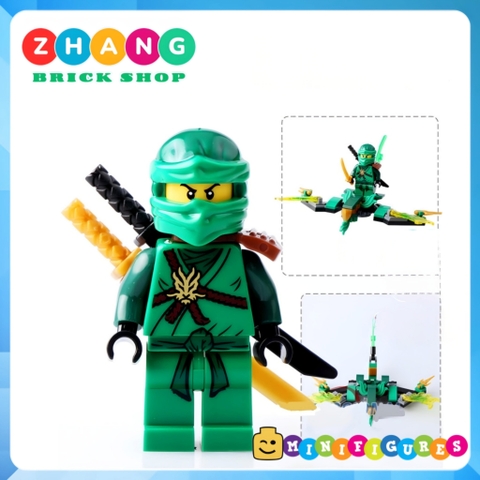 Xếp hình Ninjago Jay Lloyd Kai Cole Zane Stone Scout Chop rai Cryptor tặng kèm Rồng bay Lego Minifigures SY626