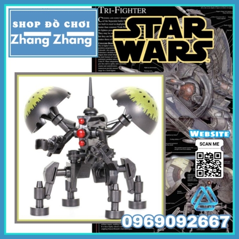 Xếp hình Star Wars robot chiến đấu cỗ máy Buzz Droid Lego Minifigures Koruit XP352