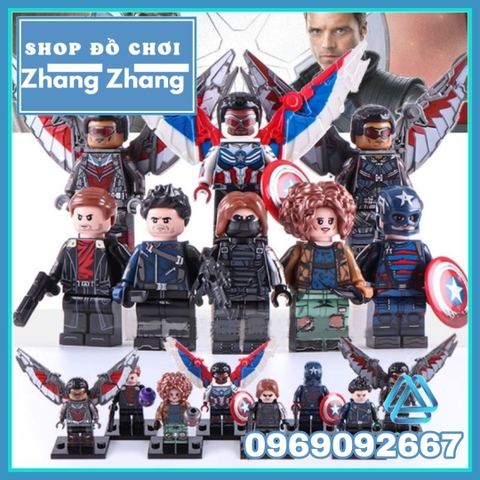 Xếp hình Bucky - Sam Wilson - Winter Soldier - Karli- Baron Zemo- Falcon - Captain America Lego Minifigures WM6117