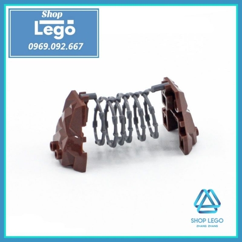 Xếp hình hàng rào dây thép gai quân sự 6 bộ phận Lego Minifigures Diy