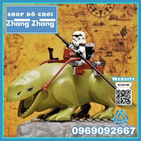 Xếp hình Star Wars quái thú Dewback tặng kèm Stormtrooper Lego Minifigures POGO PG636