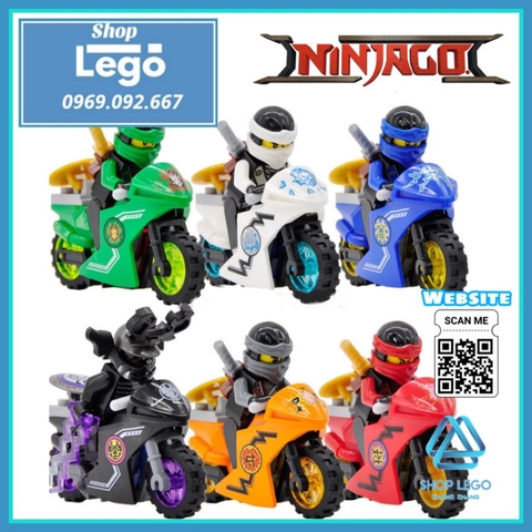 Xếp hình Ninjago Gồm Lloyd - Cole - Jay - Kai - Lord Gamora - Zane Lego Minifigures Decool 10017 10022