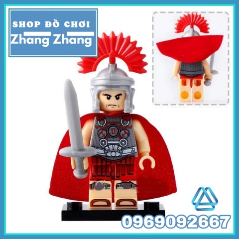 Xếp hình Tướng La Mã Commander Rome trung cổ Gladiator Lego Minifigures Xinh Xh643 X0164
