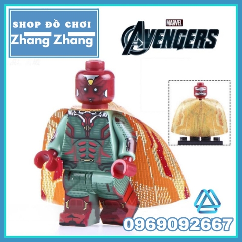 Xếp hình Vision - Scarlet Witch - Agatha Harkness - Quicksilver - Billy - Tommy - Monica Rambeau Lego Minifigures WM6115