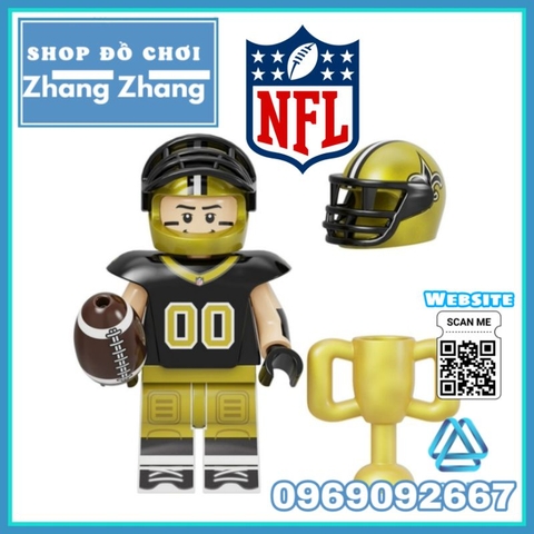 Đồ chơi xếp hình Cầu thủ bóng bầu dục Mỹ Batch of NFL Minifigures Kopf KF6139