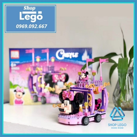 Xếp hình Xe diễu hành Minnie Mouse trong phim hoạt hình chuột Micky Lego Minifigures PRCK 69654