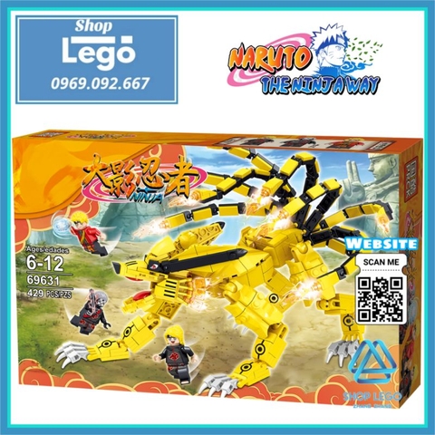 Xếp hình 429 hình Cửu Vĩ hồ Kyuubi hay Kurama trong Naruto Lego Minifigures PRCK 69631